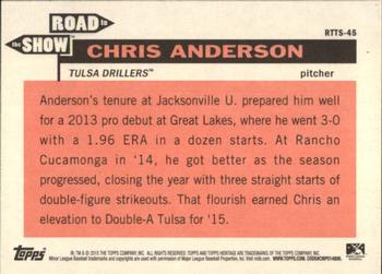 2015 Topps Heritage Minor League - The Road to the Show #RTTS-45 Chris Anderson Back