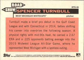 2015 Topps Heritage Minor League - The Road to the Show #RTTS-48 Spencer Turnbull Back
