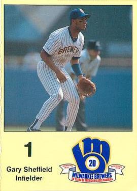 1989 Milwaukee Brewers Yearbook #NNO Gary Sheffield Front