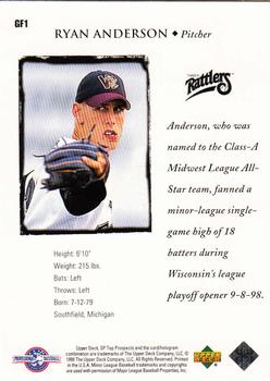 1999 SP Top Prospects - Great Futures #GF1 Ryan Anderson  Back