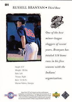 1999 SP Top Prospects - Great Futures #GF4 Russell Branyan  Back