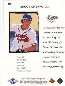 1999 SP Top Prospects - Great Futures #GF8 Bruce Chen  Back