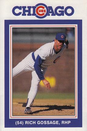 1988 David Berg Chicago Cubs #NNO Rich Gossage Front