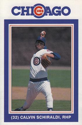 1988 David Berg Chicago Cubs #NNO Calvin Schiraldi Front