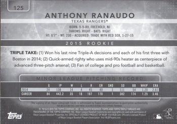 2015 Topps Triple Threads - Emerald #125 Anthony Ranaudo Back