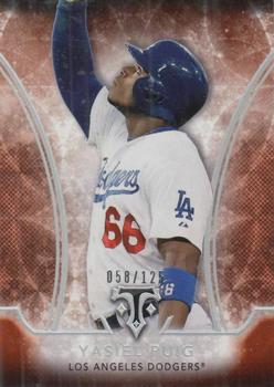 2015 Topps Triple Threads - Amber #93 Yasiel Puig Front