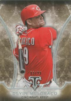 2015 Topps Triple Threads - Gold #28 Devin Mesoraco Front