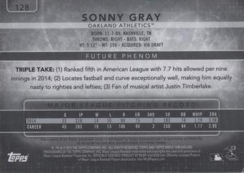 2015 Topps Triple Threads - Ruby #128 Sonny Gray Back
