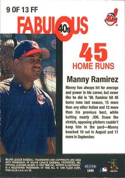 1999 Sports Illustrated - Fabulous 40s #9FF Manny Ramirez  Back