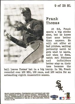 1999 Sports Illustrated - Headliners #9HL Frank Thomas  Back