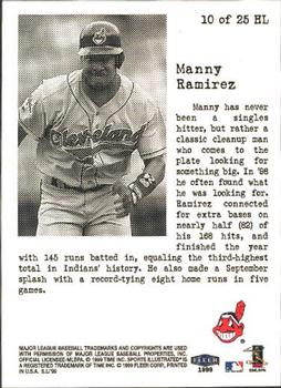 1999 Sports Illustrated - Headliners #10HL Manny Ramirez  Back