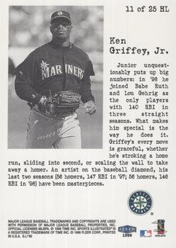 1999 Sports Illustrated - Headliners #11HL Ken Griffey Jr.  Back