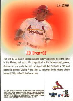 1999 Sports Illustrated - Ones To Watch #1OW J.D. Drew  Back