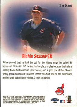 1999 Sports Illustrated - Ones To Watch #10OW Richie Sexson  Back