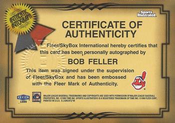1999 Sports Illustrated Greats of the Game - Autographs #NNO Bob Feller Back