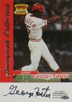 1999 Sports Illustrated Greats of the Game - Autographs #NNO George Foster Front
