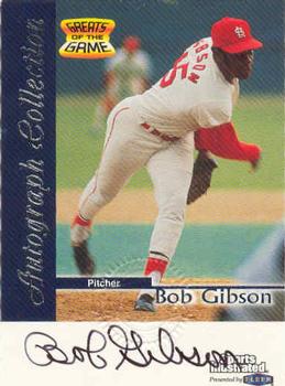1999 Sports Illustrated Greats of the Game - Autographs #NNO Bob Gibson Front