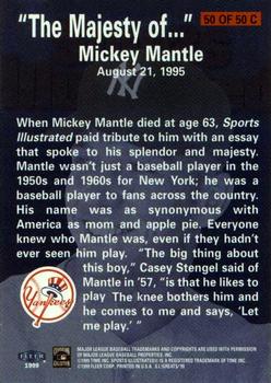 1999 Sports Illustrated Greats of the Game - Cover Collection #50C Mickey Mantle Back