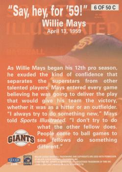 1999 Sports Illustrated Greats of the Game - Cover Collection #6C Willie Mays Back