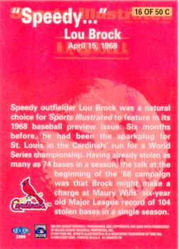 1999 Sports Illustrated Greats of the Game - Cover Collection #16C Lou Brock Back
