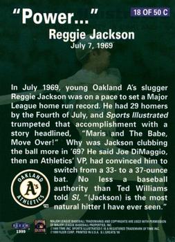 1999 Sports Illustrated Greats of the Game - Cover Collection #18C Reggie Jackson Back