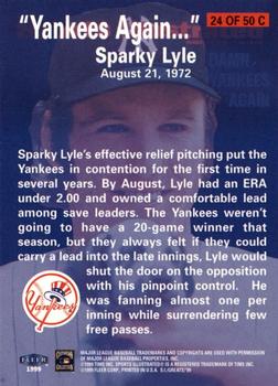 1999 Sports Illustrated Greats of the Game - Cover Collection #24C Sparky Lyle Back