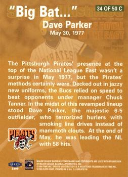 1999 Sports Illustrated Greats of the Game - Cover Collection #34C Dave Parker Back