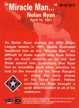 1999 Sports Illustrated Greats of the Game - Cover Collection #49C Nolan Ryan Back