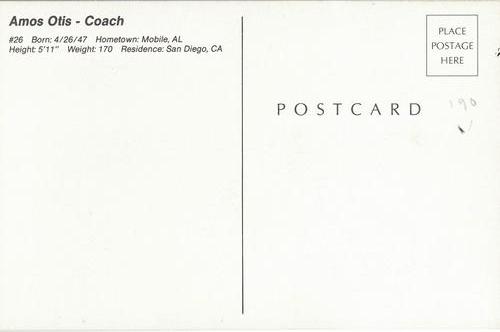 1989 San Diego Padres Postcards #NNO Amos Otis Back