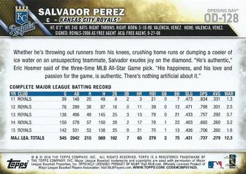 2016 Topps Opening Day #OD-128 Salvador Perez Back