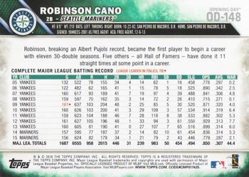 2016 Topps Opening Day #OD-148 Robinson Cano Back