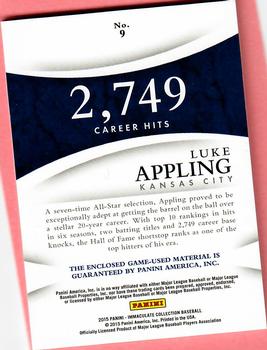 2015 Panini Immaculate Collection - Accolades Materials #9 Luke Appling Back