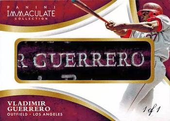 2015 Panini Immaculate Collection - Bat Nameplates #13 Vladimir Guerrero Front