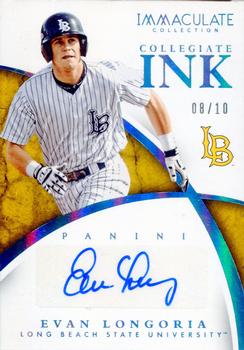 2015 Panini Immaculate Collection - Collegiate Ink Blue #25 Evan Longoria Front