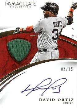 2015 Panini Immaculate Collection - Immaculate Auto Materials #18 David Ortiz Front