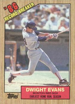 1987 Topps #3 Dwight Evans Front
