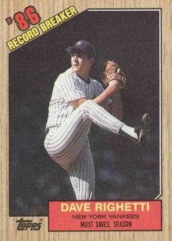1987 Topps #5 Dave Righetti Front