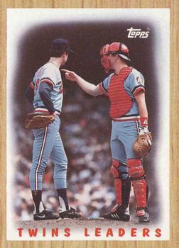 1987 Topps #206 Twins Leaders Front