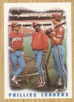 1987 Topps #481 Phillies Leaders Front