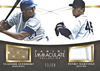 2015 Panini Immaculate Collection - Immaculate Dual Players #14 Pedro Martinez / Vladimir Guerrero Front