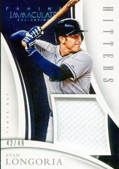 2015 Panini Immaculate Collection - Immaculate Hitters Blue #19 Evan Longoria Front