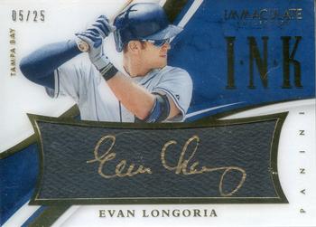 2015 Panini Immaculate Collection - Immaculate Ink #10 Evan Longoria Front