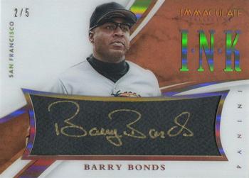 2015 Panini Immaculate Collection - Immaculate Ink Holo Gold #25 Barry Bonds Front