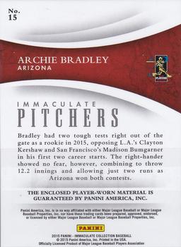 2015 Panini Immaculate Collection - Immaculate Pitchers Prime #15 Archie Bradley Back