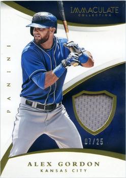 2015 Panini Immaculate Collection - Immaculate Swatches #12 Alex Gordon Front