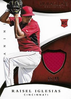 2015 Panini Immaculate Collection - Immaculate Swatches #40 Raisel Iglesias Front