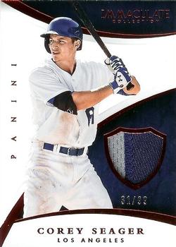 2015 Panini Immaculate Collection - Immaculate Swatches Prime #67 Corey Seager Front