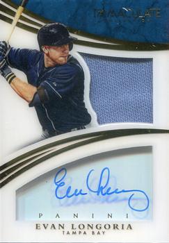 2015 Panini Immaculate Collection - Shadowbox Material Signatures #21 Evan Longoria Front