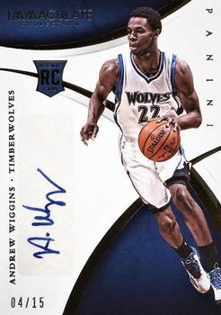 2015 Panini Immaculate Collection - Sports Variations Autographs #1 Andrew Wiggins Front