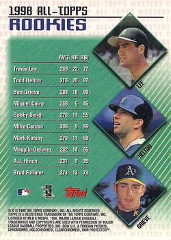 1999 Topps - All-Topps Mystery Finest #M22 Travis Lee Back